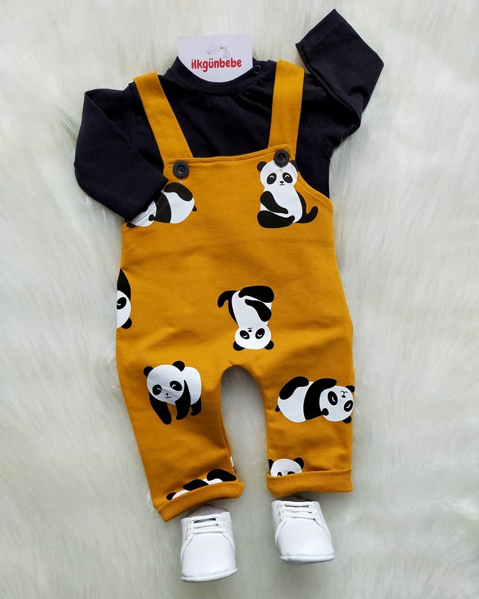 YENİ SEZON PANDALI SALOPET İlkgün Bebe Bebek giyim ve