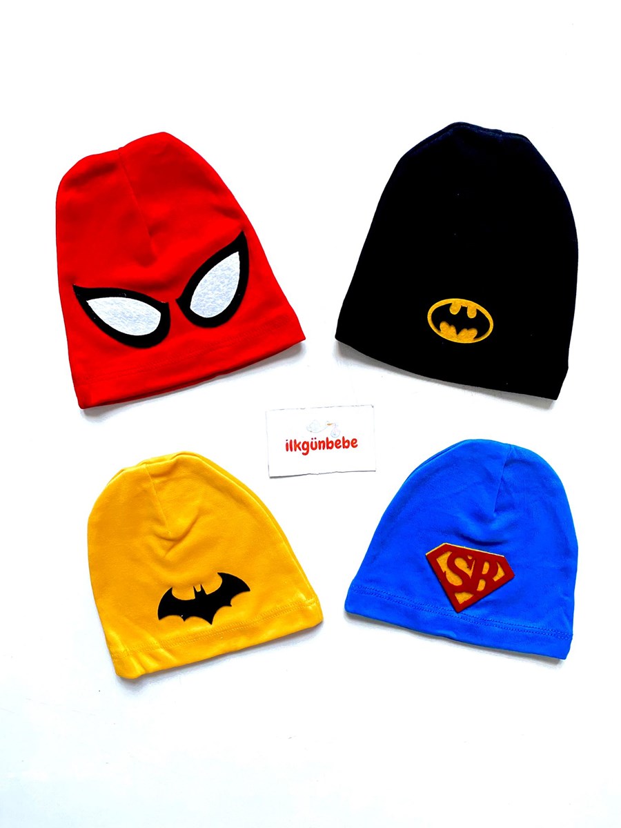 Batman Spiderman Baskılı Şapka 