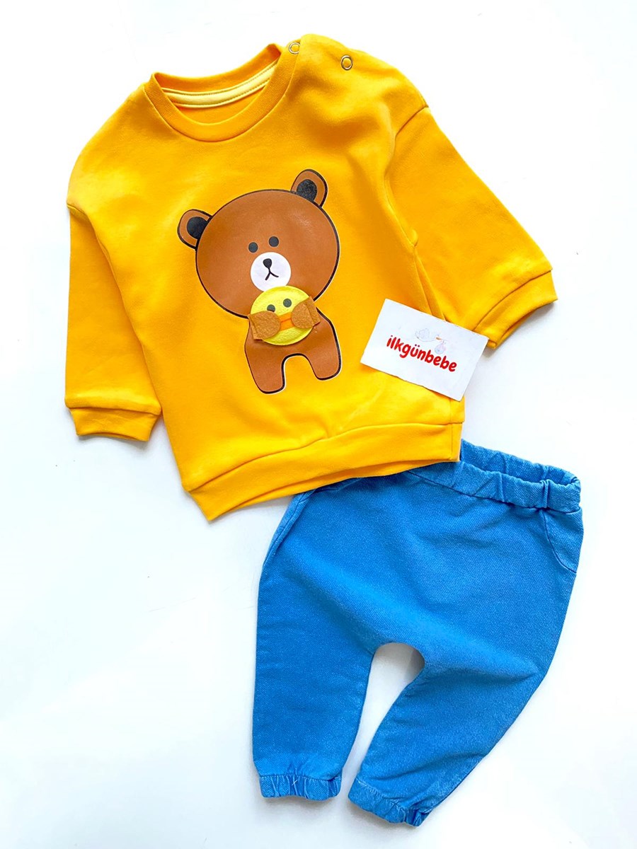 Bear Kot Pantalonlu Ayıcıklı Unisex Takım