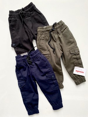 Keten Kumaş Kargo Pantalon 