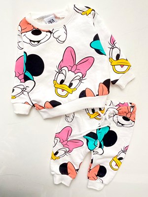 Minnie karakterli Zara İnterlok Kumaş 2'Li Takım