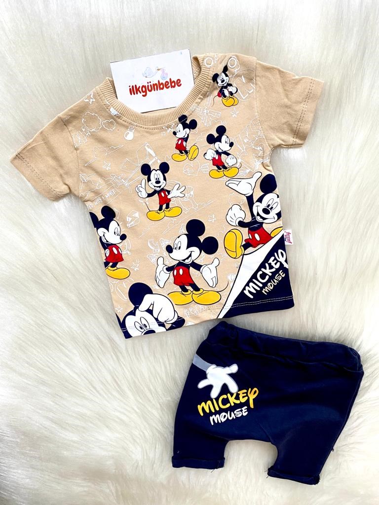 Mickey Mouse Desenli İkili Yazlık Takım 