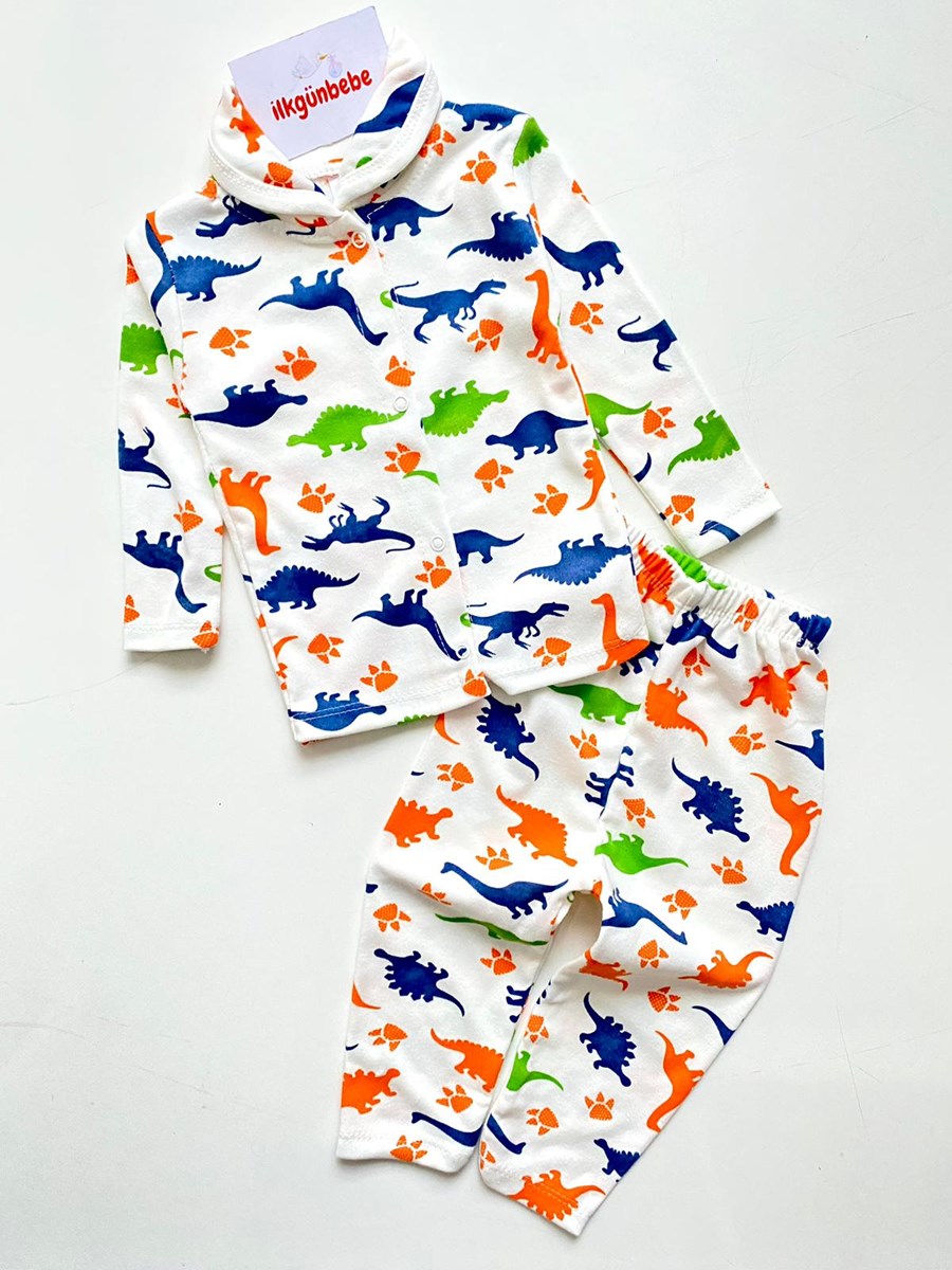 Dinozor Desenli Mevsimlik Pijama Takımı