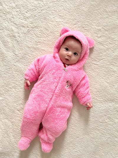 Bear Detaylı Ayaklı Kapşonlu Unısex Welsoft Tulum 