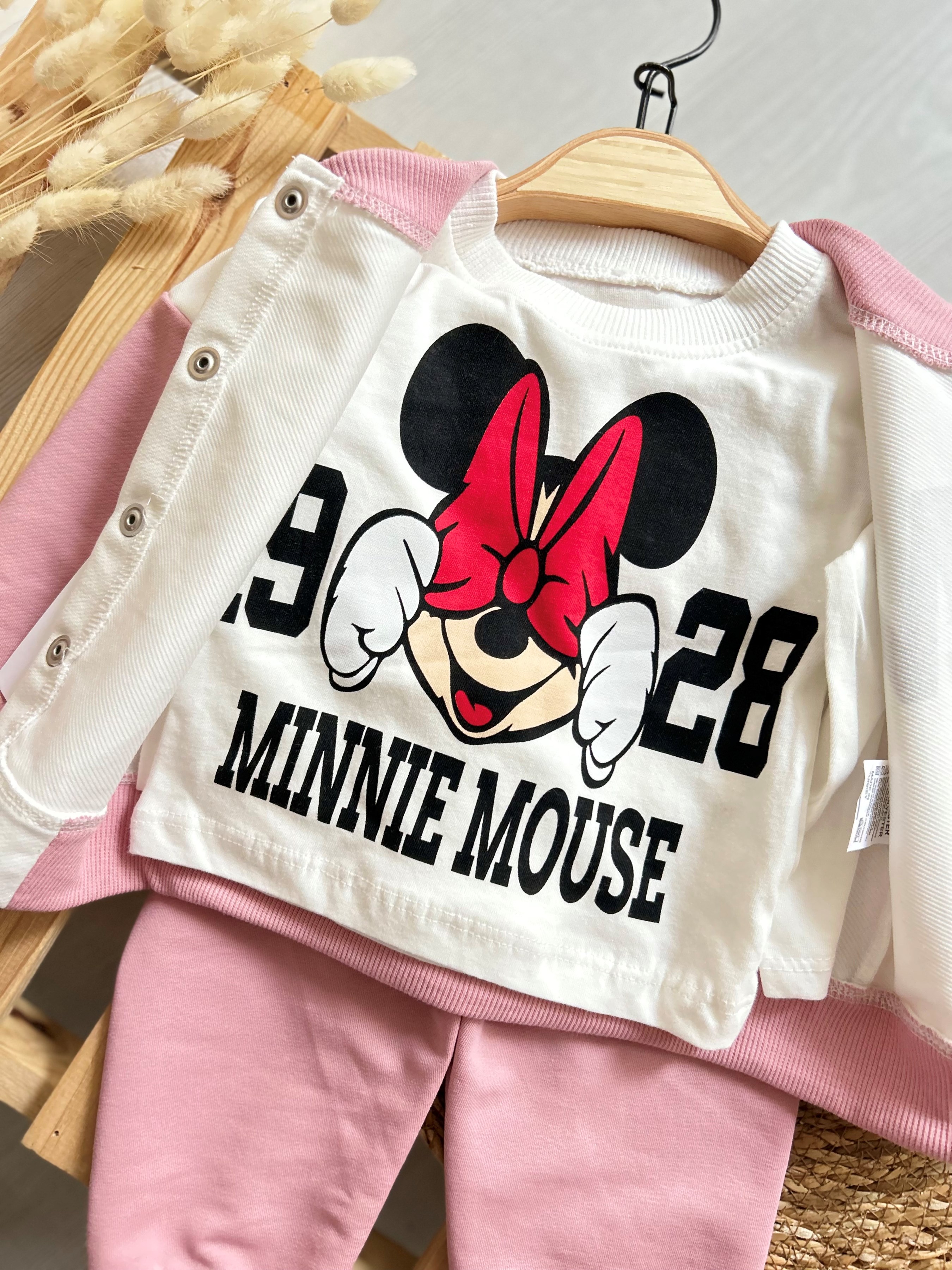Minnie Mouse Kolej Ceketli Badili 3’lü Tarz Cool Takım 