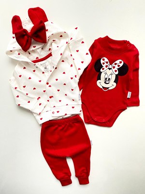 Minnie Hırkalı Zıbınlı Badili 3'Lü Takım