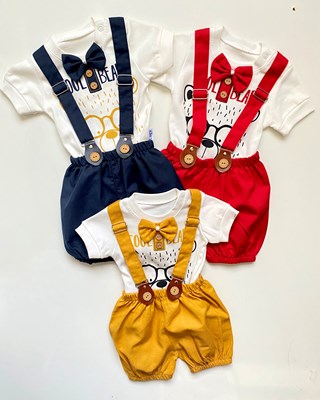 Cool Bear Unisex Zıbınlı  Tişört Salopet