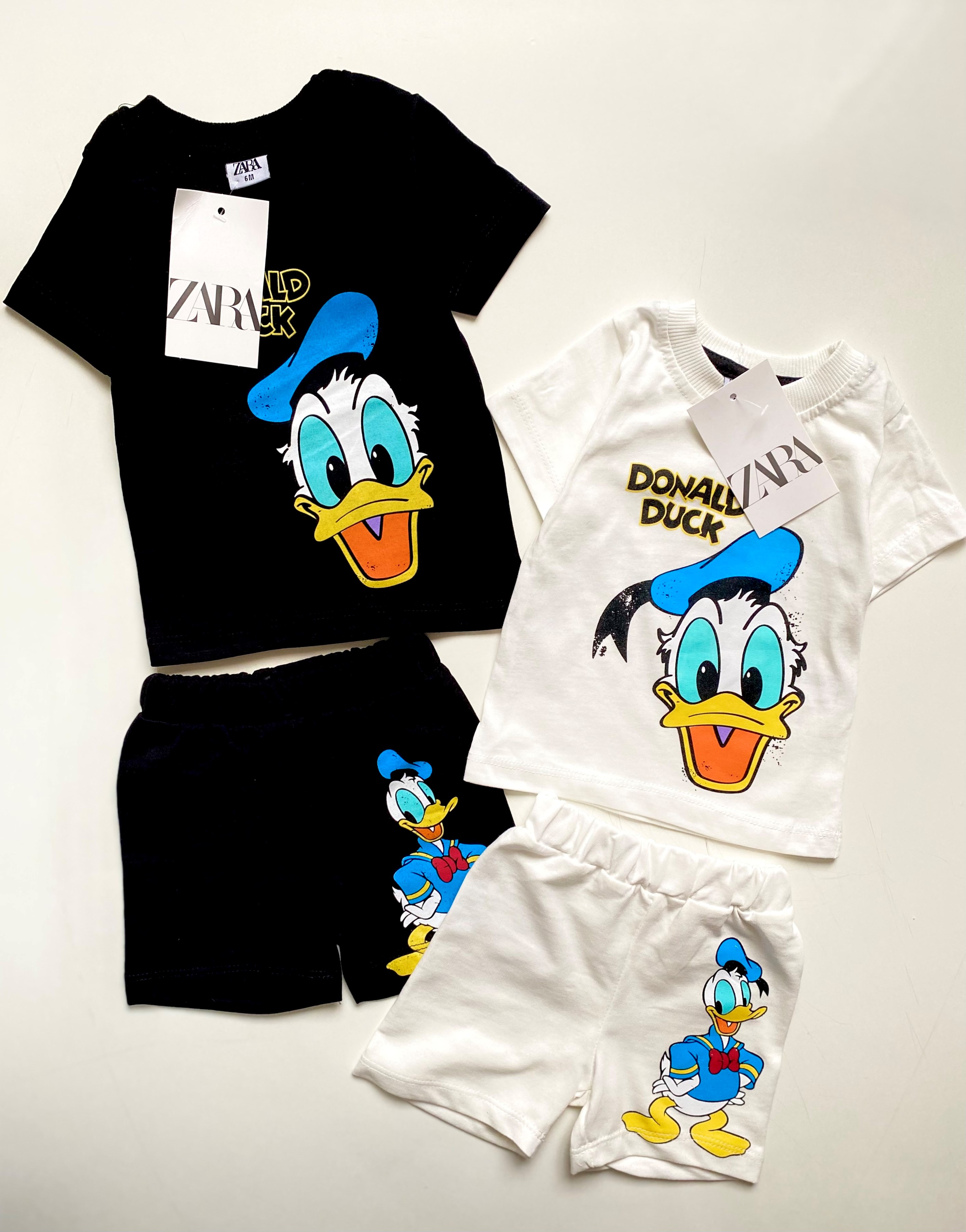 Orijinal Zara Donald Duck Çizgi Film Karakterli 2’Li Kampanyalı Yazlık Takım 