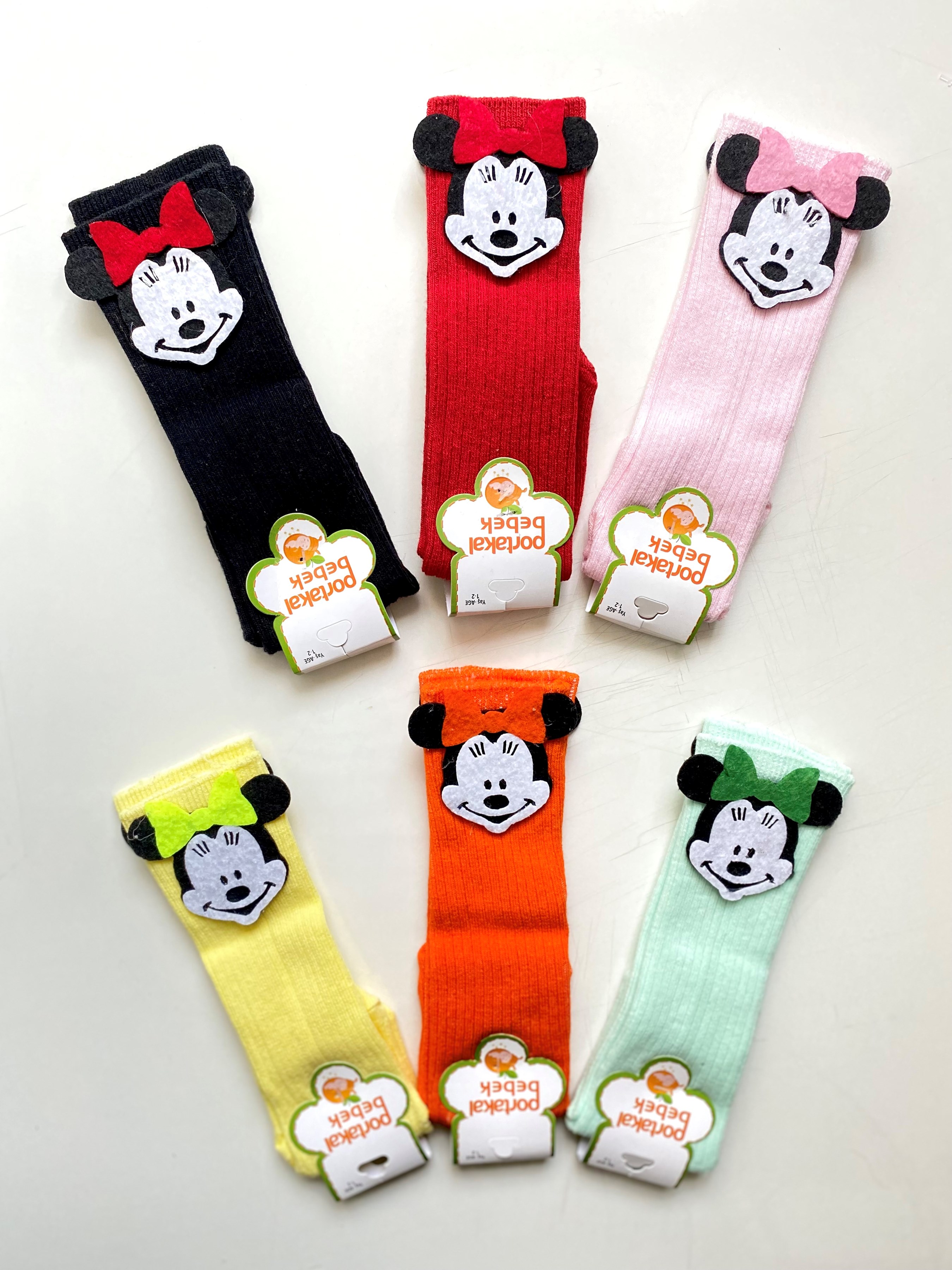 Minnie Mouse Diz Üstü Çorap