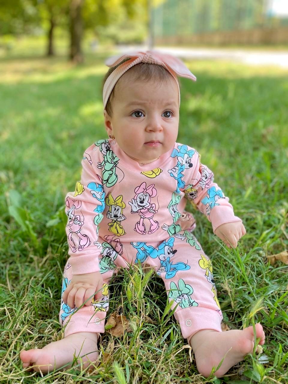 Zara Etiketli Minnie Mouse Baskılı Alttan Çıtçıtlı Mevsimlik Tulum