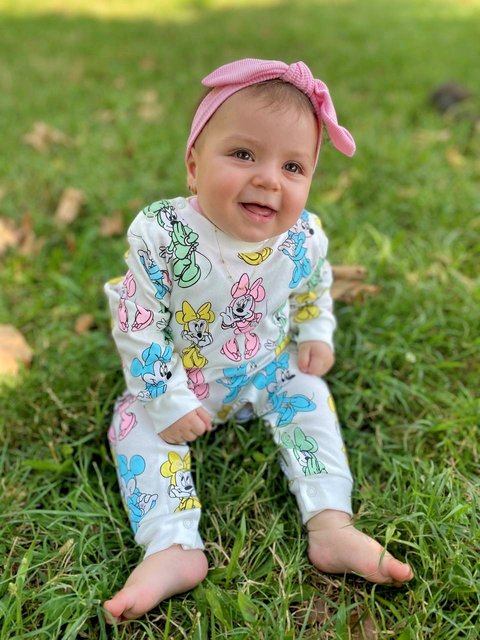 Zara Etiketli Minnie Mouse Baskılı Alttan Çıtçıtlı Mevsimlik Tulum