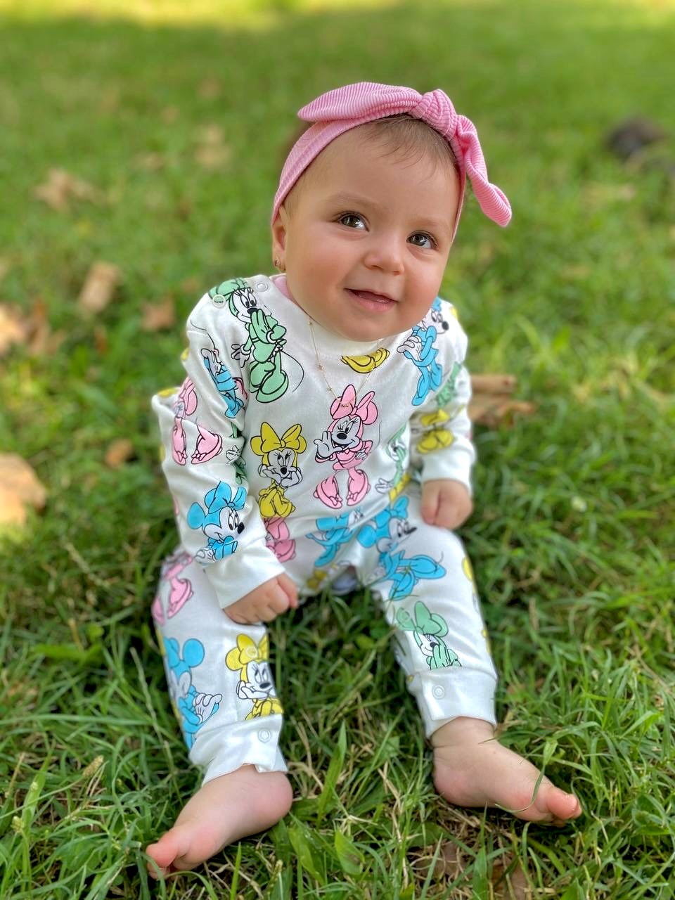 Zara Etiketli Minnie Mouse Baskılı Alttan Çıtçıtlı Mevsimlik Tulum
