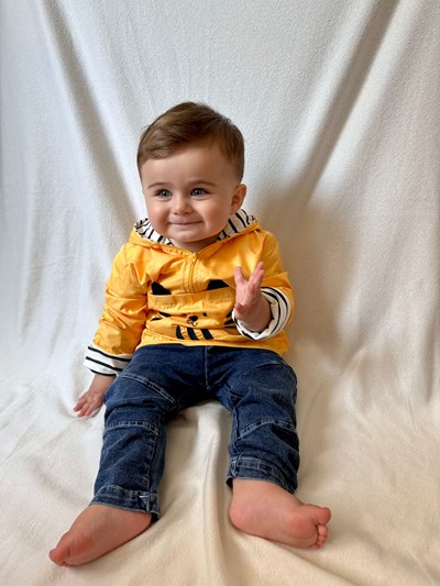 Kedi Desenli Kapşonlu Yağmurluklu Badili Kot Pantalonlu 3’Lü Takım