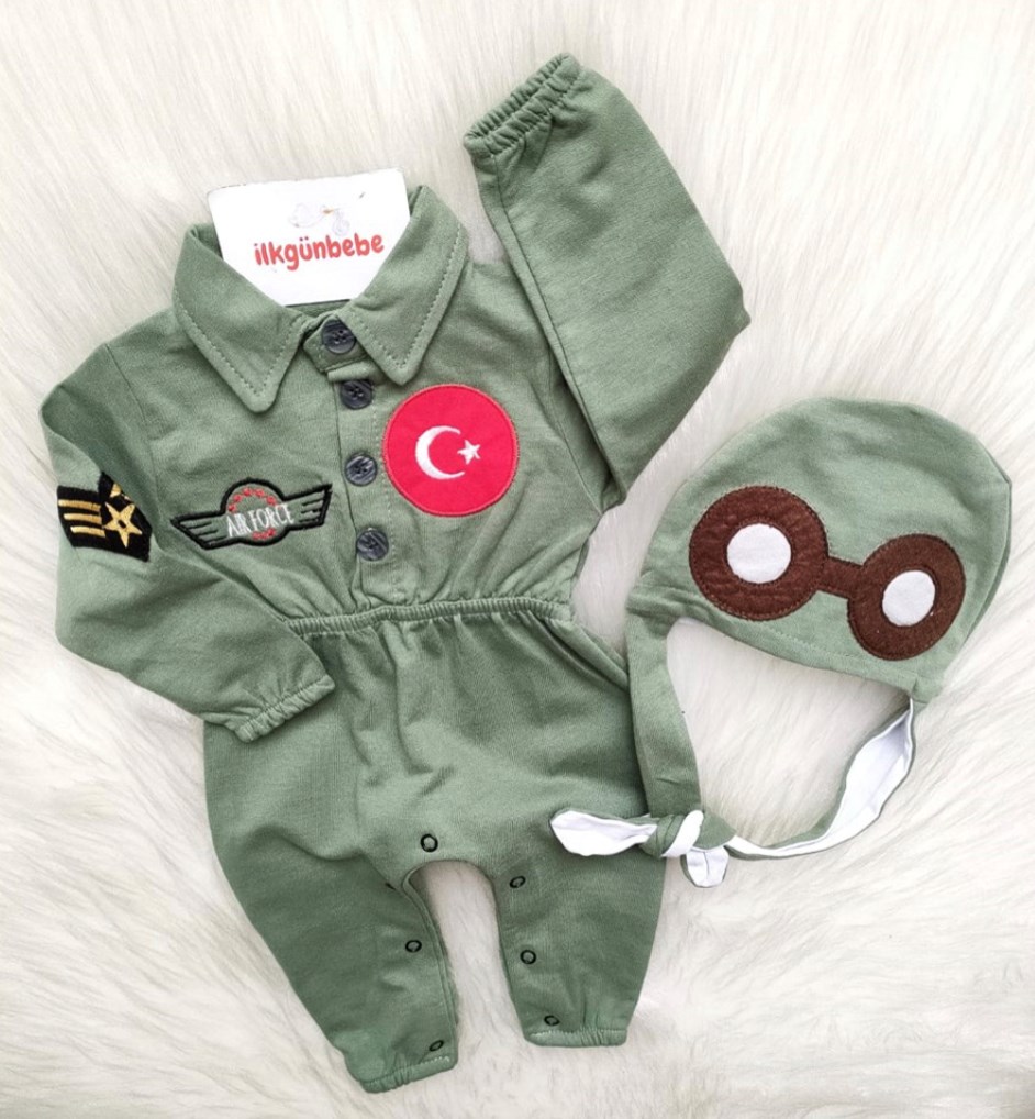 Türk Armalı Pilot Şapkalı Mevsimlik Tulum 