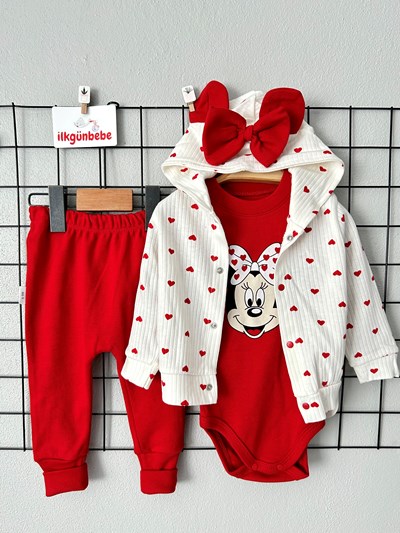 Minnie Hırkalı Zıbınlı Badili 3'Lü Takım