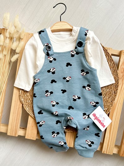 Mickey Mouse Baskılı Badili 2’li Salopet