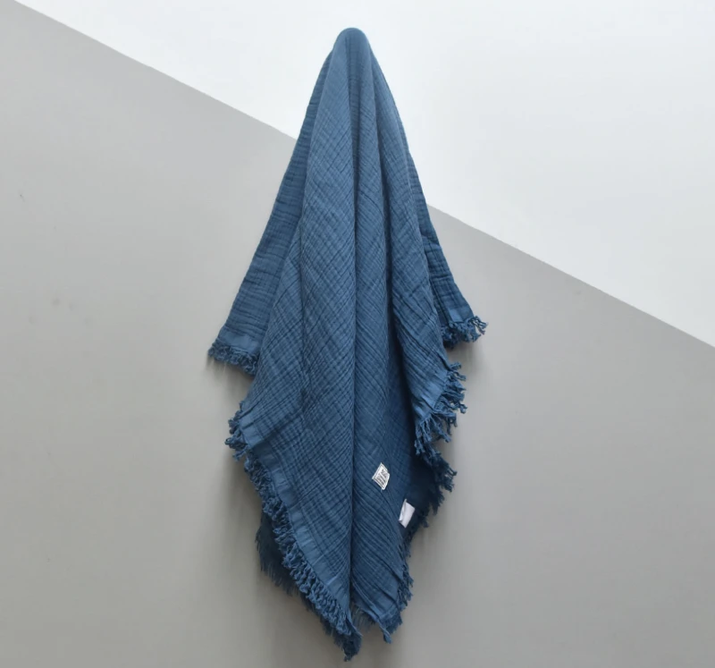 Çift Katlı %100 Organik Müslin Battaniye 120*120 Büyük Boy 