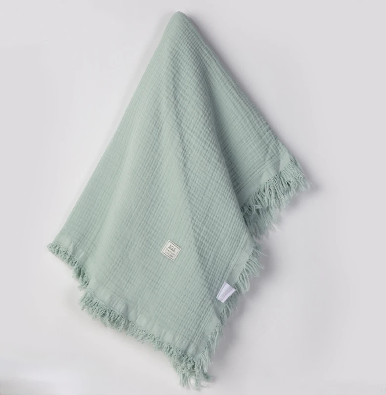 Çift Katlı %100 Organik Müslin Battaniye 120*120 Büyük Boy 