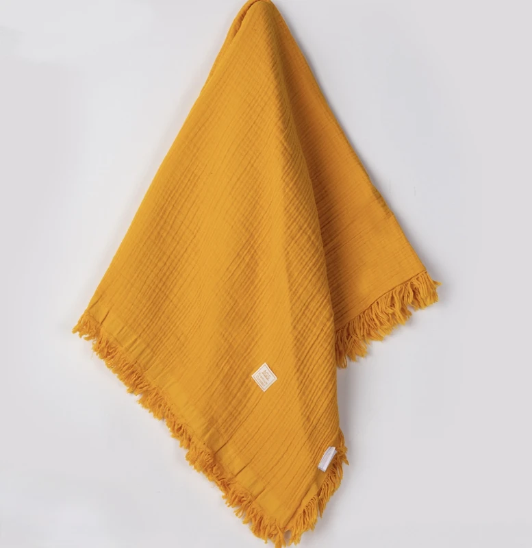 Çift Katlı %100 Organik Müslin Battaniye 120*120 Büyük Boy 