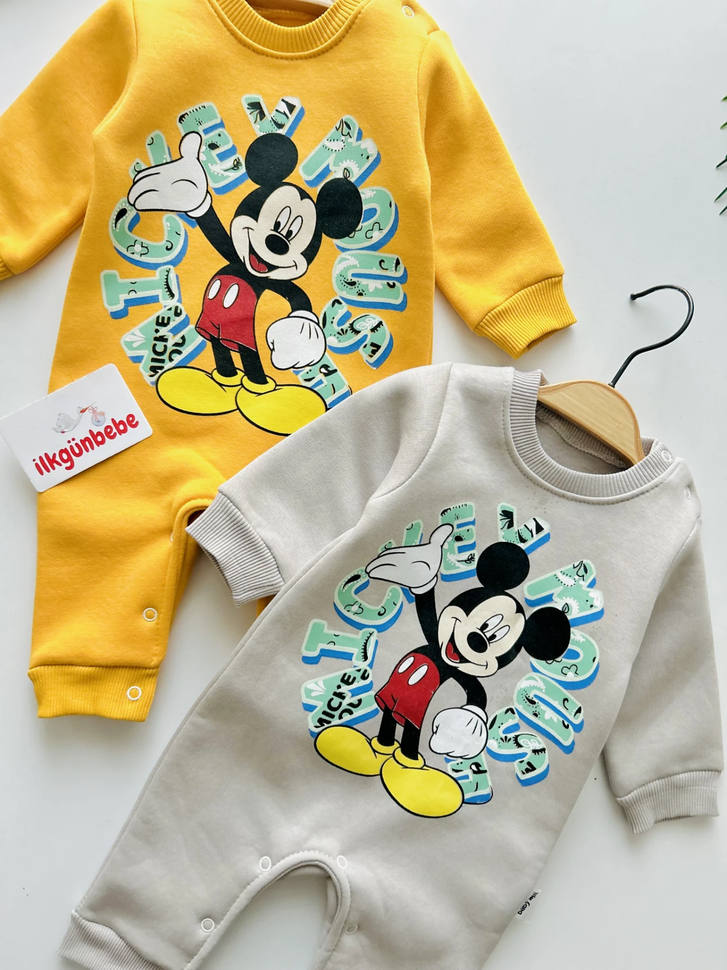 Mickey Mouse Desenli 3 İp Şardonlu Kışlık Tulum