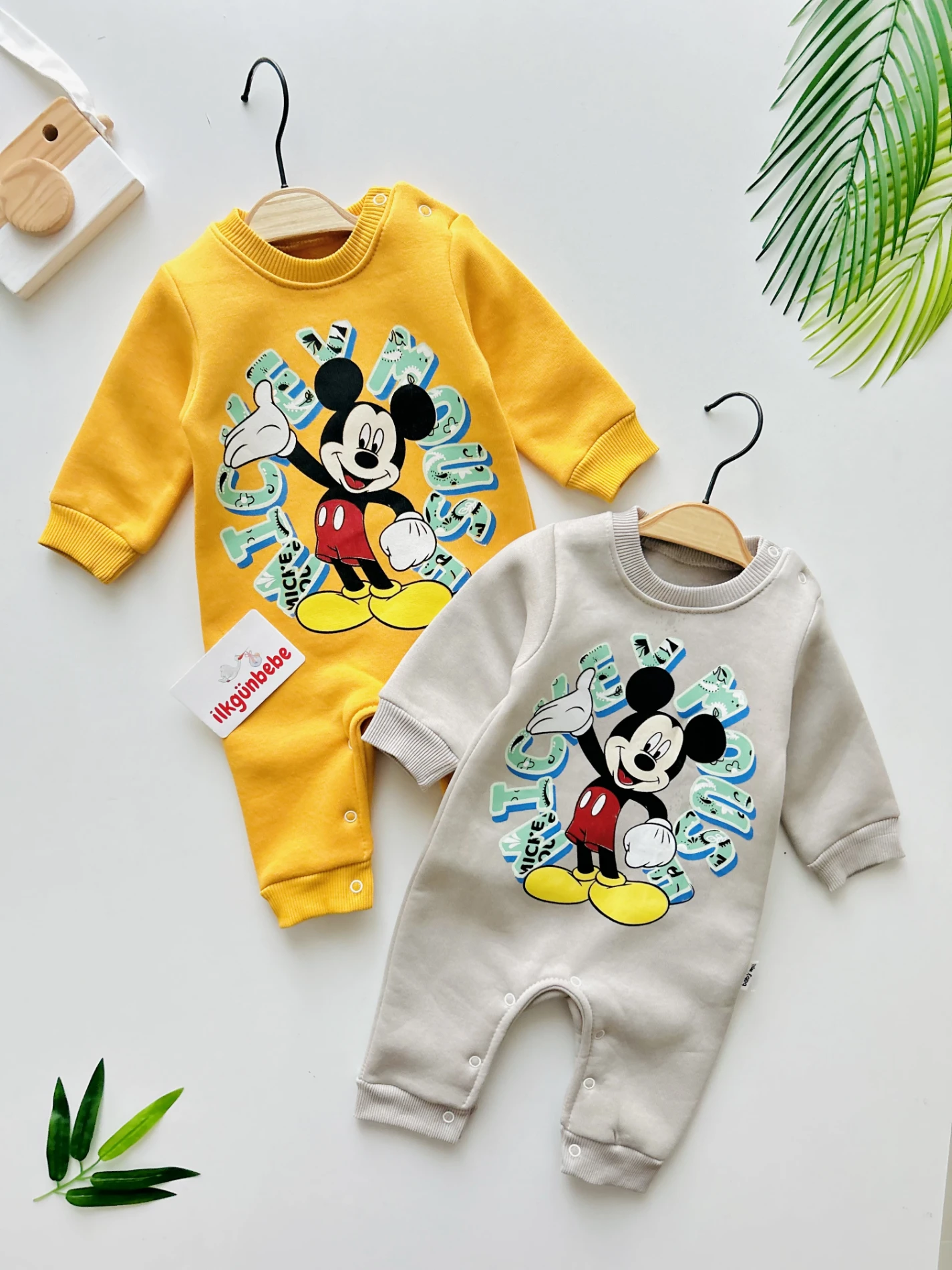 Mickey Mouse Desenli 3 İp Şardonlu Kışlık Tulum