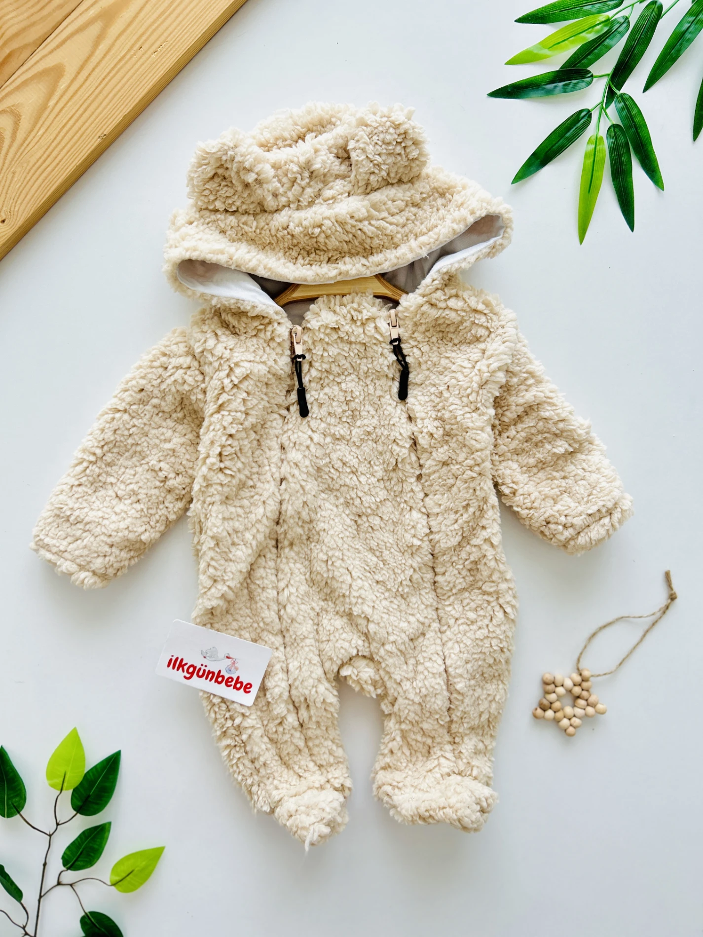 Welsoft Peluş Bear Çift Fermuarlı Astarlı Unisex Tulum