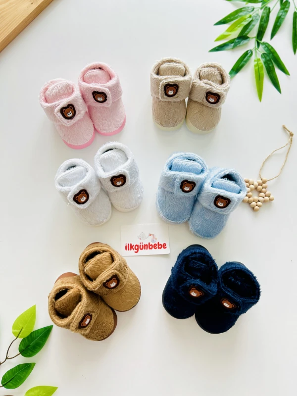 Bear Sıcacık Tutacak Peluş Ayakkabı