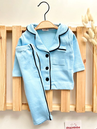 Bebe Yakalı %100 Pamuk 2’li Mevsimlik Pijama