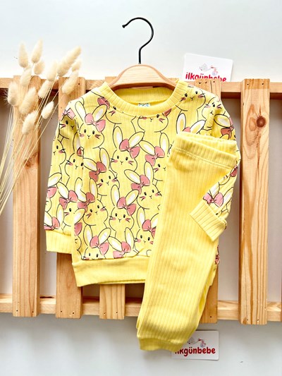 Sevimli Fiyonklu Tavşanlı 2’li Kampanyalı Takım