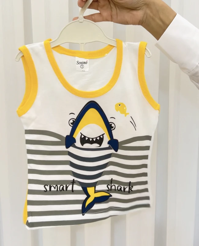 Sevimli Hayvan Temalı Şortlu Sıfır Kollu Yazlık Takım