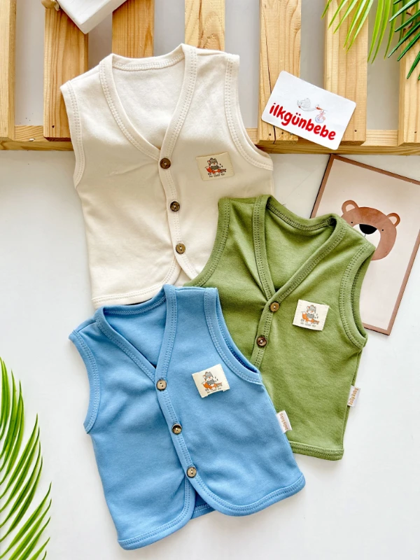 %100 Pamuklu Mevsimlik Penye Yelek