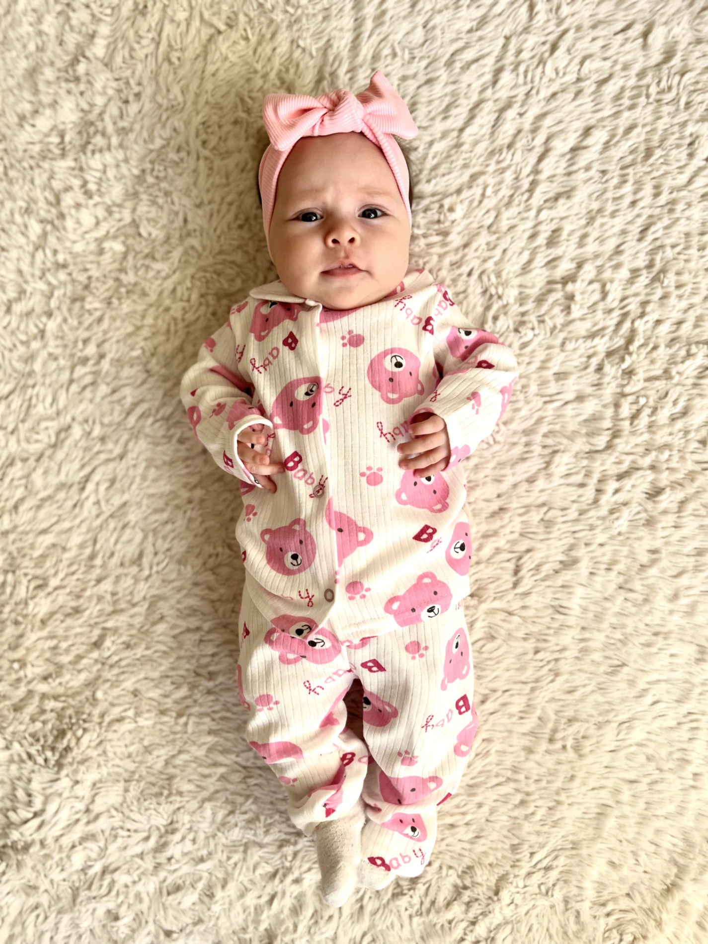 Bear Bebe Yakalı Pijama Takımı