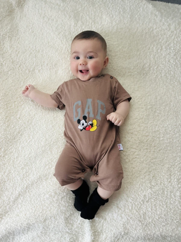 Mickey Mouse Gap Baskılı Yazlık Tulum