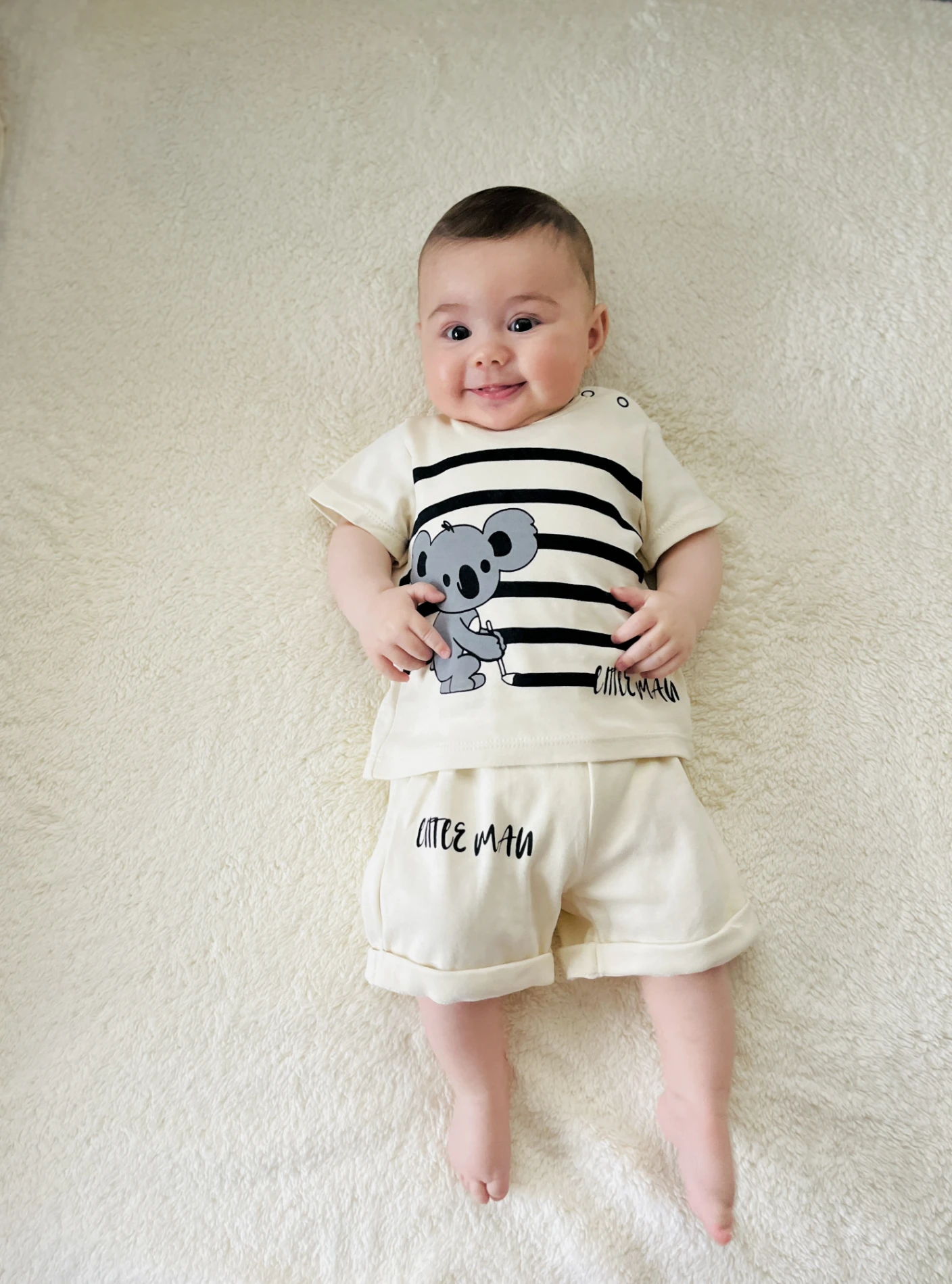 Little Man Koala  Desenli 2’li %100 Pamuk Takım