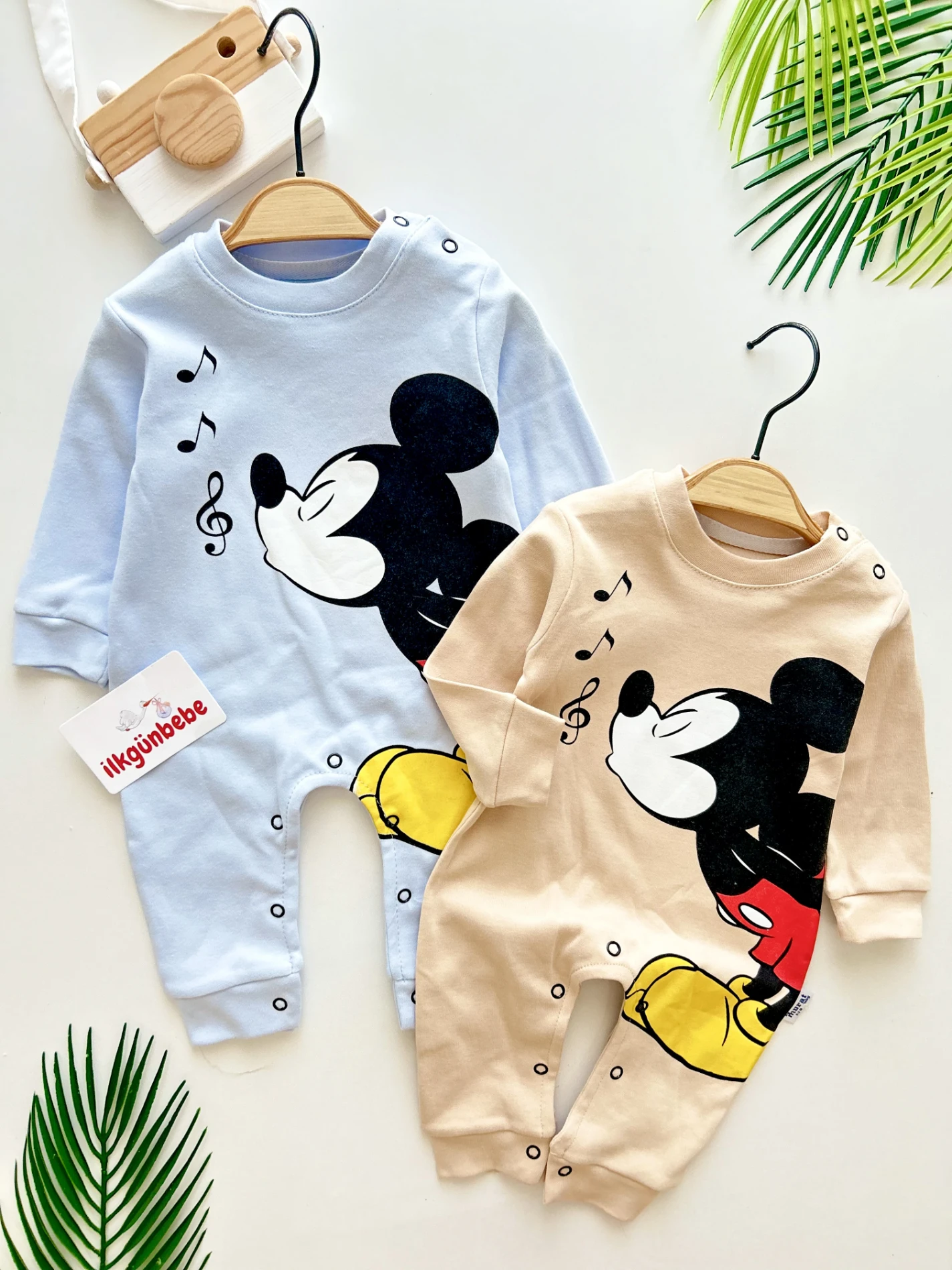 Mickey Mouse  Baskılı %100 Pamuk Tulum