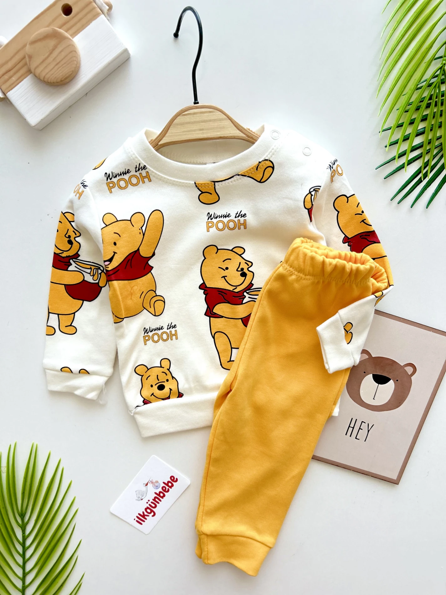 Winnie The Pooh Baskılı Mevsimlik Pamuklu 2’li Takım