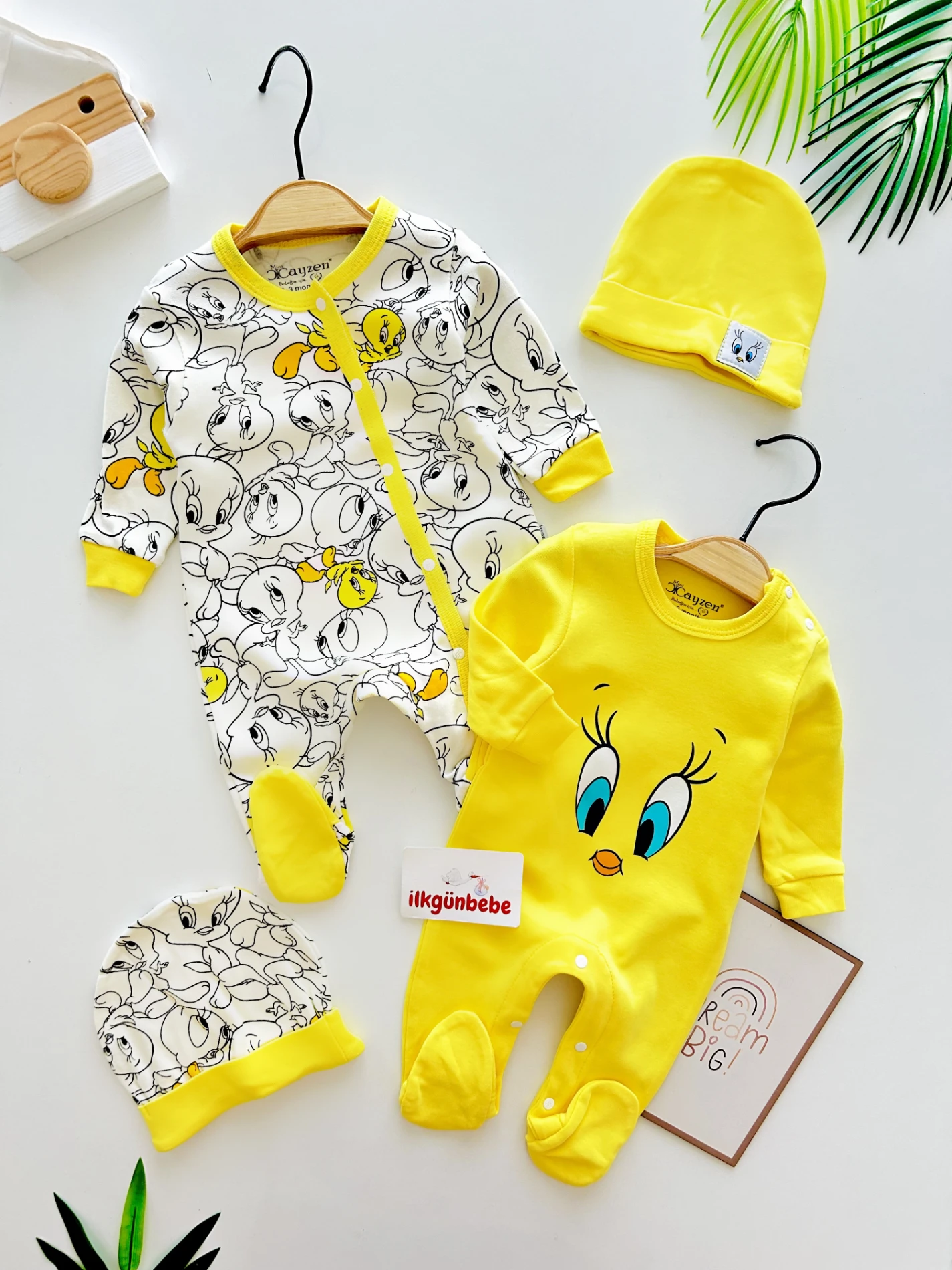 Tweety Baskılı Kampanyalı Şapkalı 2’li Tulum Set