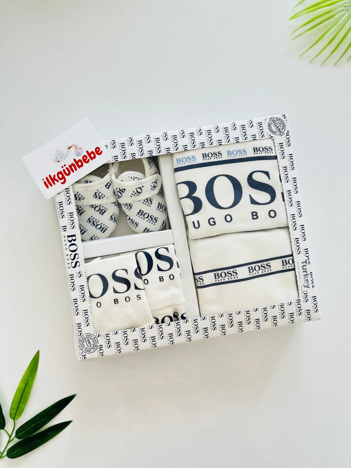 Boss Ayakkabılı 5 Parça %100 Pamuk Marka Set