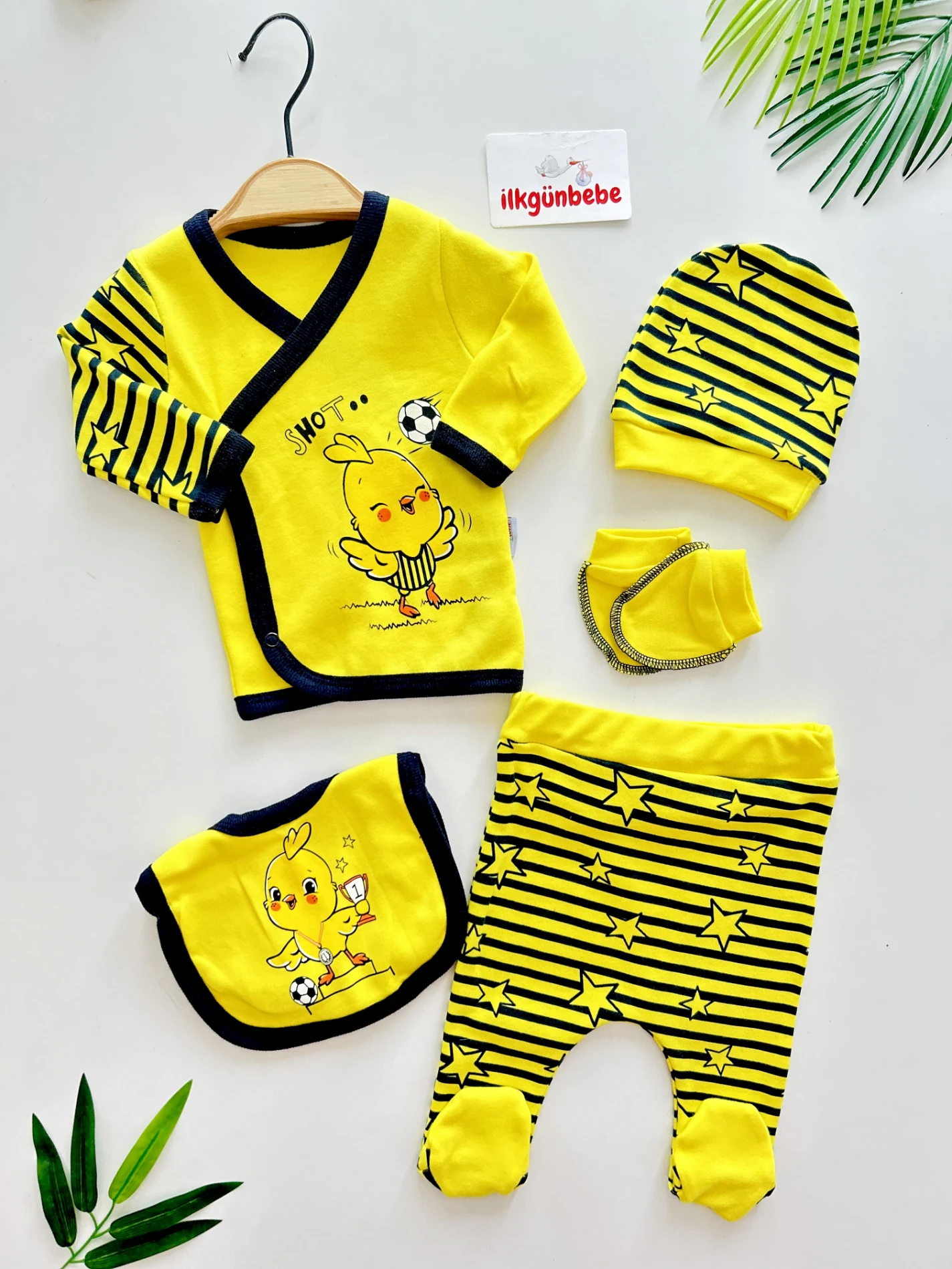 Fenerbahçe Minik Fanatik Unisex  5 Parça %100 Pamuk Yenidoğan Set