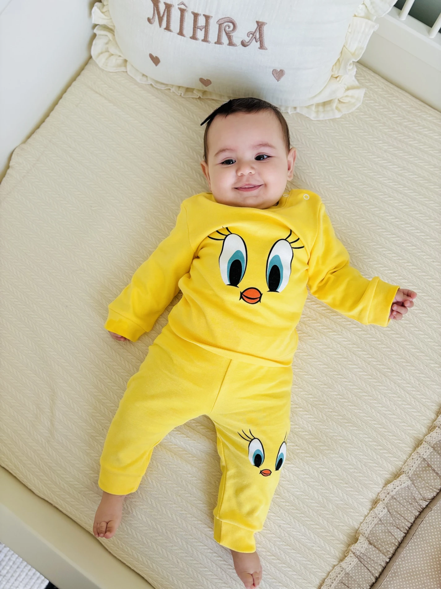 Tweety Baskılı %100 Pamuk Mevsimlik Unisex Takım