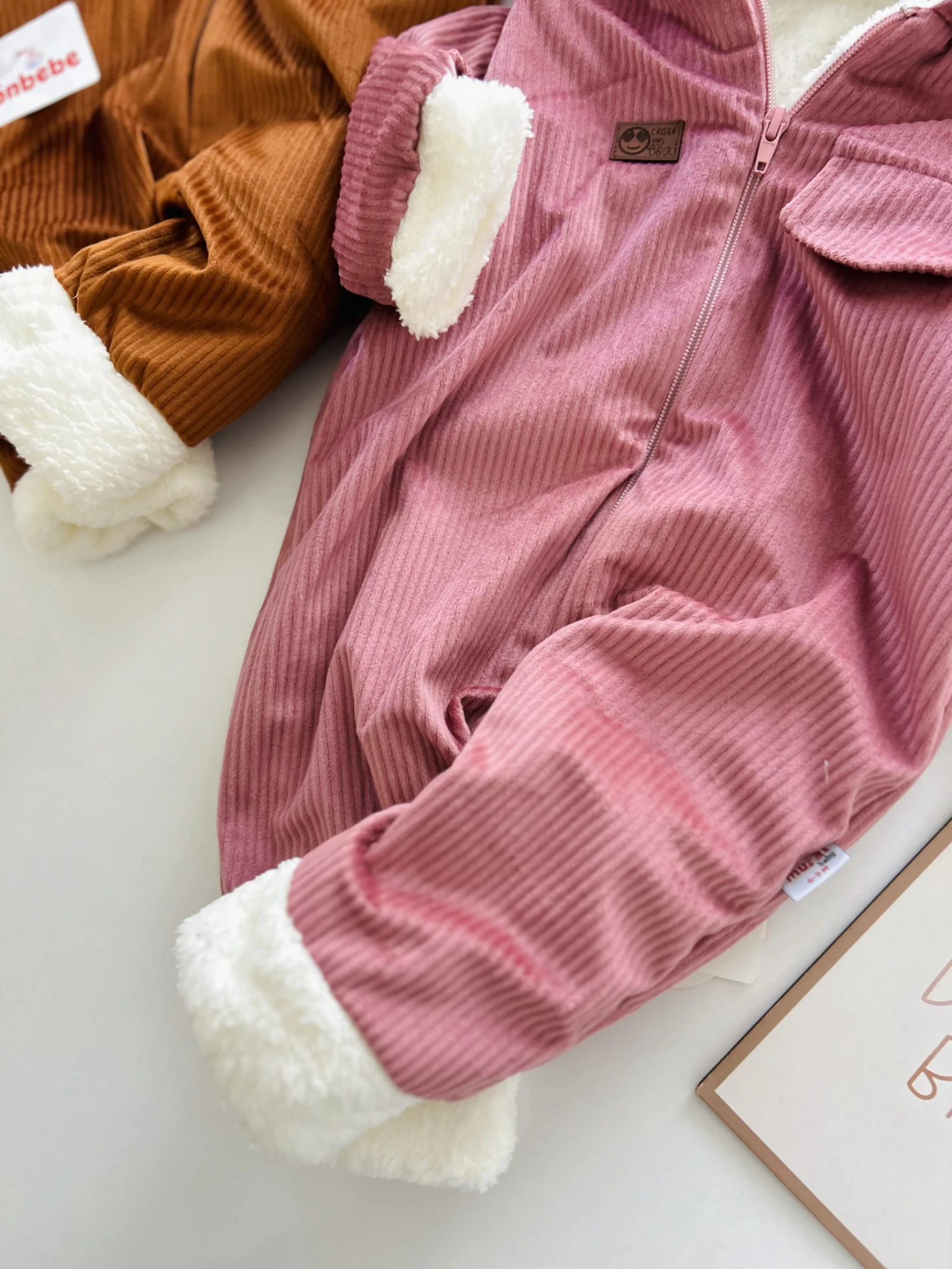 Dışı Kadife İçi Welsoft Peluş Kışlık Teddy Tulum