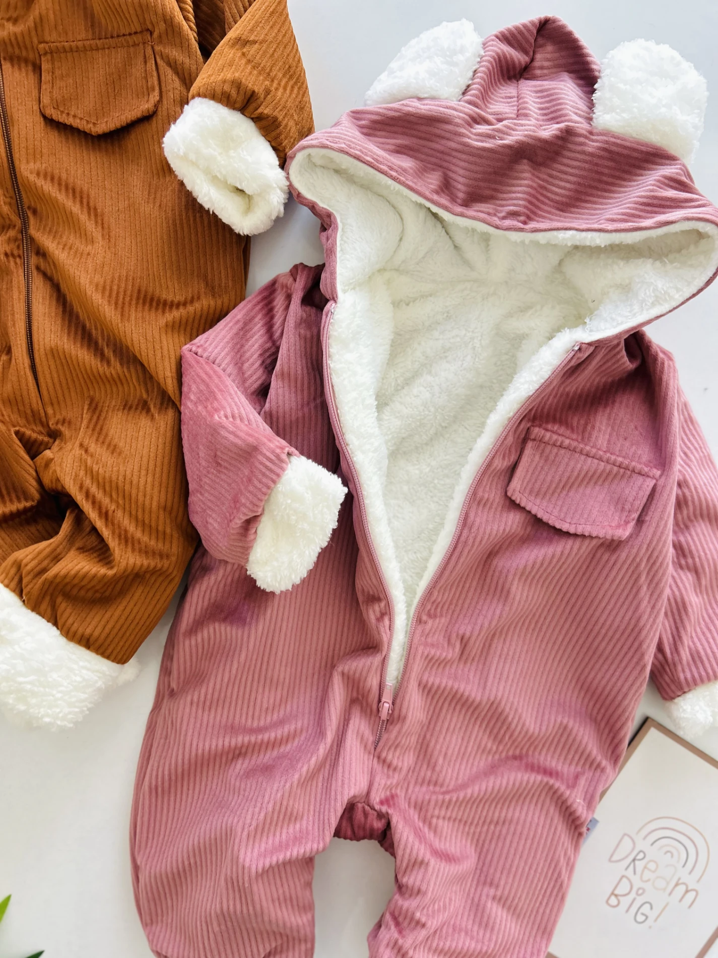 Dışı Kadife İçi Welsoft Peluş Kışlık Teddy Tulum