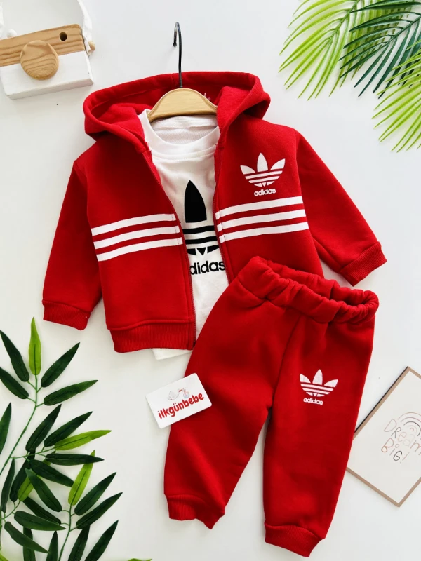 Marka 3 İp Şardonlu Kışlık Premium Kalite 3’lü Takım