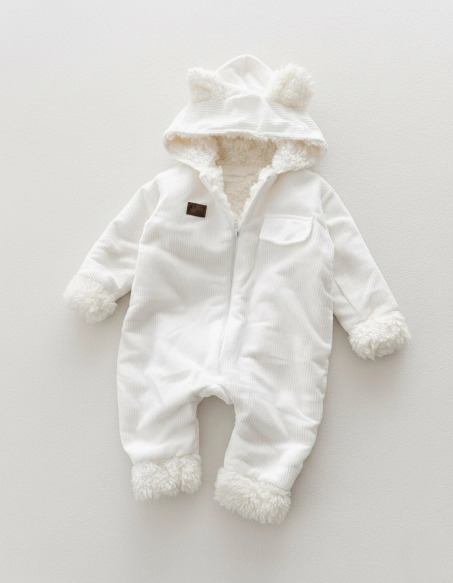 Dışı Kadife İçi Welsoft Peluş Kışlık Teddy Tulum
