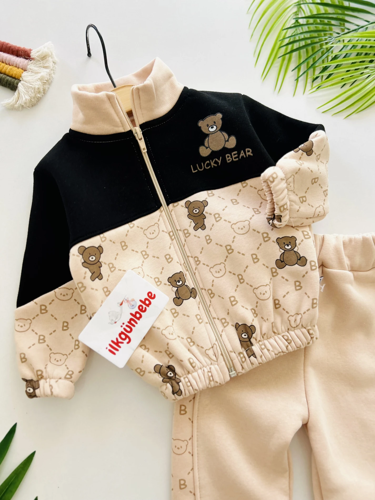 Lucky Bear 3 İp Şardonlu Kışlık 2’li Takım