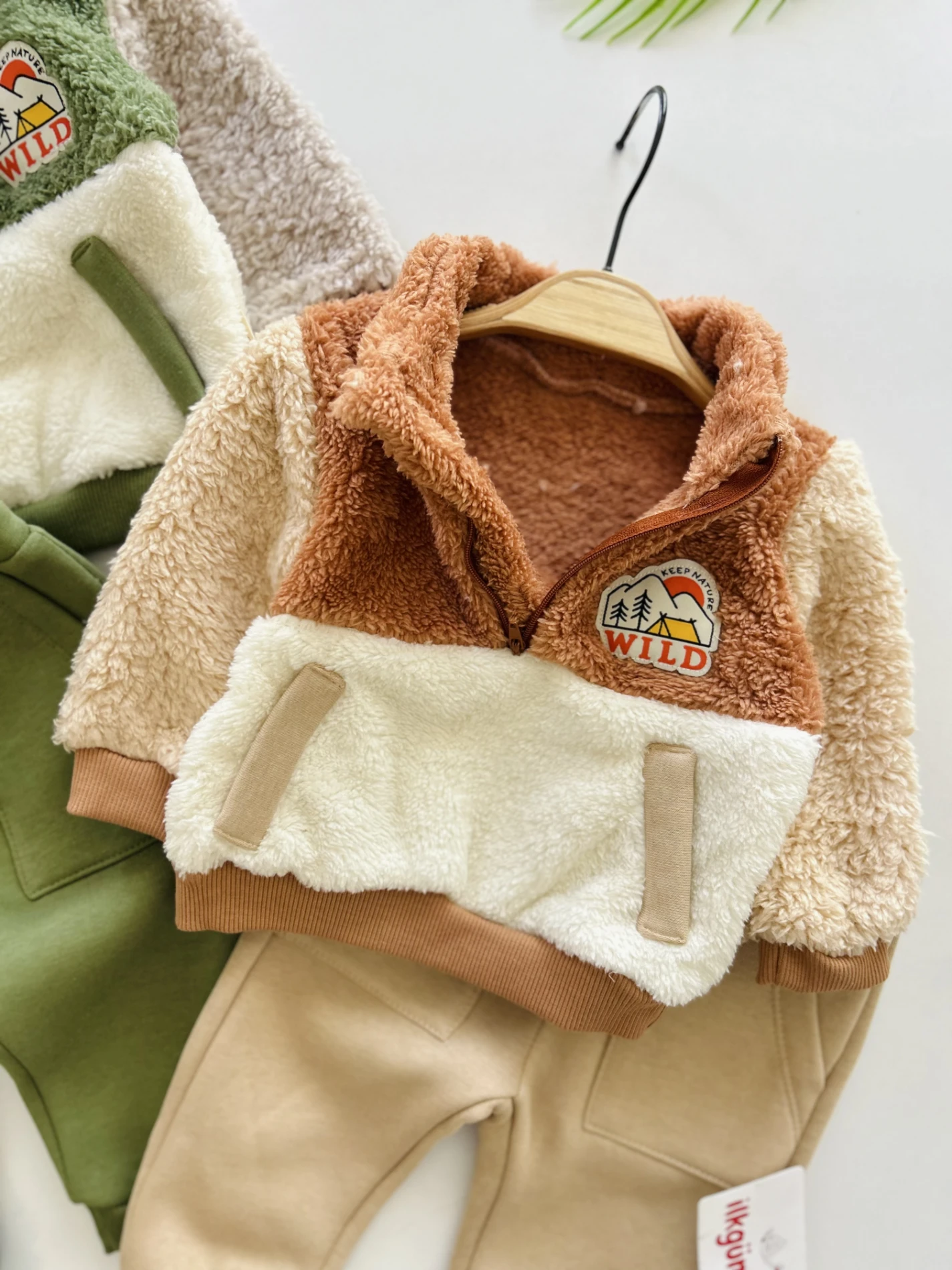 Wıld Peluş Fermuar Yakalı Sweatli Şardonlu Altlı Premium Kalite Ürün