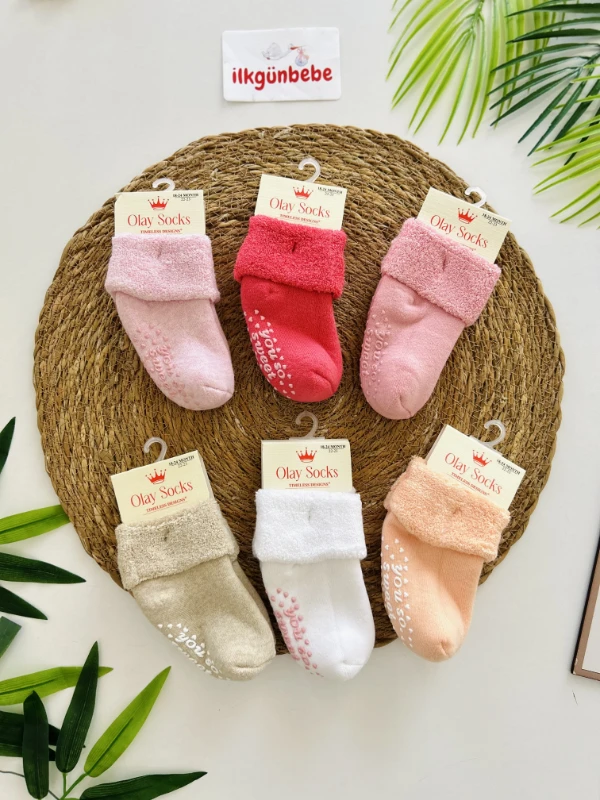 6’lı Kaydırmaz Havlu Çorap 0-2 yaş 