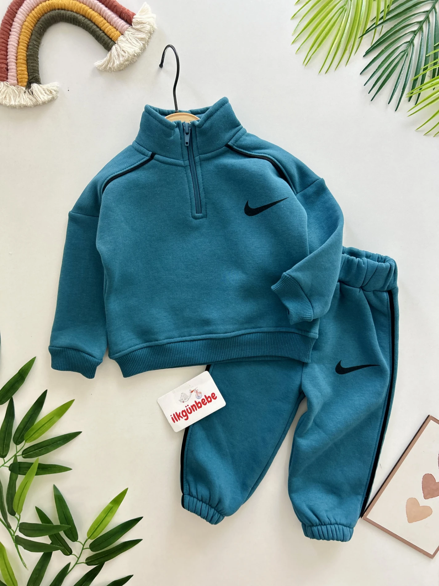 Marka Dik Yakalı 3 İp Şardonlu Kışlık Takım