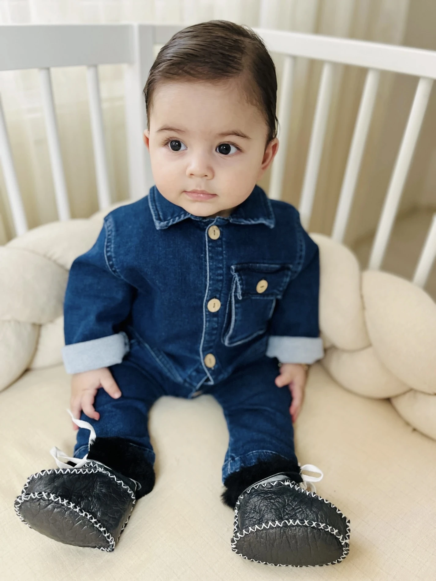Likralı Yumuşacık Lacos Yaka %100 Pamuk Premium Kalite Likralı Esnek Unisex Kot Tulum