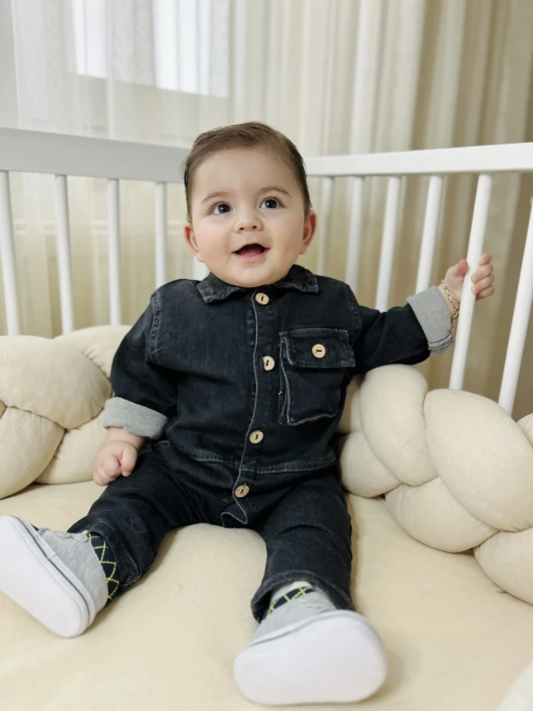 Likralı Yumuşacık Lacos Yaka %100 Pamuk Premium Kalite Likralı Esnek Unisex Kot Tulum